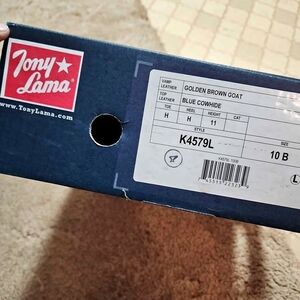 Tony Lama Blue Shoe Box